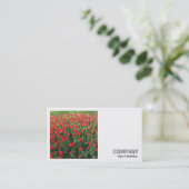 Vierkante foto (v2) - Bed of Red Tulips 01 Visitekaartje (Staand voorkant)