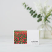 Vierkante foto (v2) - Bed of Red Tulips 02 Visitekaartje (Staand voorkant)