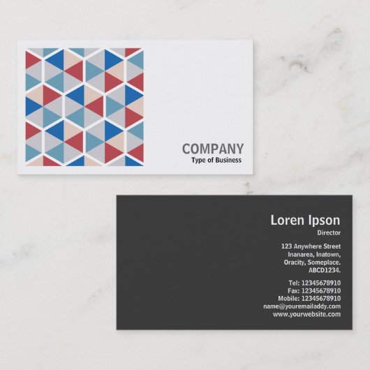 Vierkante foto (v2) - Hexagon Pattern 05 Visitekaartje (Voorkant / Achterkant)