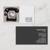 Vierkante foto (v2) - Hotline (met warme tonen) Visitekaartje (Voorkant / Achterkant)