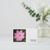 Vierkante foto (v2) - Roze Cosmos Visitekaartje (Staand voorkant)