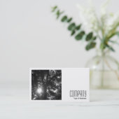 Vierkante foto (v2) - Sun Through Trees B&W Visitekaartje (Staand voorkant)