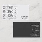 Vierkante foto (v2) - willekeurige nummers visitekaartje (Voorkant / Achterkant)