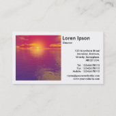 Vierkante foto (v2) - Zonsopkomst Zonsondergang Visitekaartje (Achterkant)