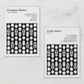 Vierkante foto (v3) - Abstract 140823 - Wit op zwa Visitekaartje (Voorkant / Achterkant)