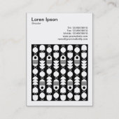 Vierkante foto (v3) - Abstract 140823 - Wit op zwa Visitekaartje (Achterkant)