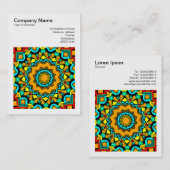 Vierkante foto (v3) - Abstracte caleidoscoop 01 Visitekaartje (Voorkant / Achterkant)