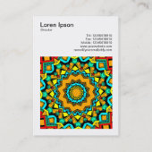 Vierkante foto (v3) - Abstracte caleidoscoop 01 Visitekaartje (Achterkant)