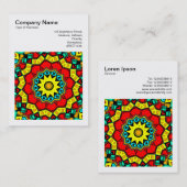 Vierkante foto (v3) - Abstracte caleidoscoop 03 Visitekaartje (Voorkant / Achterkant)