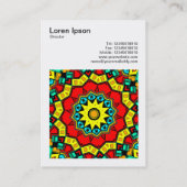 Vierkante foto (v3) - Abstracte caleidoscoop 03 Visitekaartje (Achterkant)