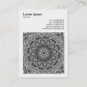 Vierkante foto (v3) - Abstracte caleidoscoop 07 Visitekaartje (Achterkant)