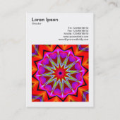 Vierkante foto (v3) - Abstracte caleidoscoop 09 Visitekaartje (Achterkant)