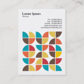 Vierkante foto (v3) - Abstracte geometrische 11042 Visitekaartje (Achterkant)