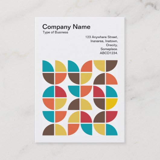 Vierkante foto (v3) - Abstracte geometrische 11042 Visitekaartje (Voorkant)