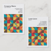 Vierkante foto (v3) - Abstracte geometrische 11042 Visitekaartje (Voorkant / Achterkant)