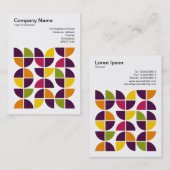 Vierkante foto (v3) - Abstracte geometrische 11042 Visitekaartje (Voorkant / Achterkant)