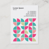 Vierkante foto (v3) - Abstracte geometrische 11042 Visitekaartje (Achterkant)