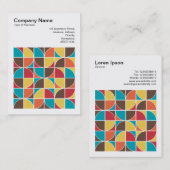 Vierkante foto (v3) - Abstracte geometrische 11042 Visitekaartje (Voorkant / Achterkant)