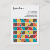 Vierkante foto (v3) - Abstracte geometrische 11042 Visitekaartje (Achterkant)