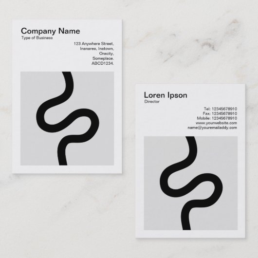 Vierkante foto (v3) - Curvy Line 02 Visitekaartje (Voorkant / Achterkant)