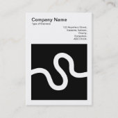 Vierkante foto (v3) - Curvy Line 02 - White on Bla Visitekaartje (Voorkant)