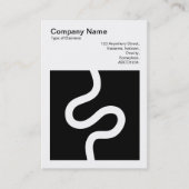 Vierkante foto (v3) - Curvy Line 02 - White on Bla Visitekaartje (Voorkant)