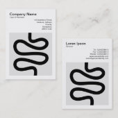 Vierkante foto (v3) - Curvy Line Visitekaartje (Voorkant / Achterkant)