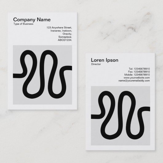 Vierkante foto (v3) - Curvy Line Visitekaartje (Voorkant / Achterkant)