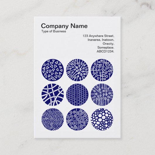 Vierkante foto (v3) - Decoratieve cirkels 02 Visitekaartje (Voorkant)