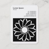 Vierkante foto (v3) - geometrische ventilator 01 visitekaartje (Achterkant)