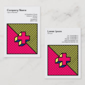 Vierkante foto (v3) - Neo-Memphis Style Cross Visitekaartje (Voorkant / Achterkant)