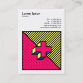 Vierkante foto (v3) - Neo-Memphis Style Cross Visitekaartje (Achterkant)