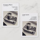 Vierkante foto (v3) - Russische Rangefinder Camera Visitekaartje (Voorkant / Achterkant)