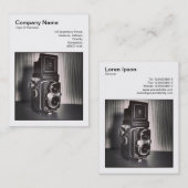 Vierkante foto (v3) -  TLR-camera Visitekaartje (Voorkant / Achterkant)