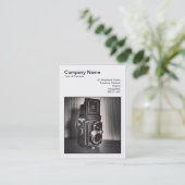 Vierkante foto (v3) -  TLR-camera Visitekaartje (Staand voorkant)