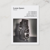 Vierkante foto (v3) -  TLR-camera Visitekaartje (Achterkant)