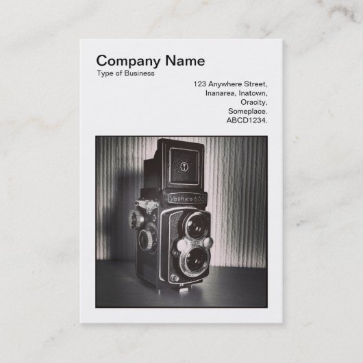Vierkante foto (v3) -  TLR-camera Visitekaartje (Voorkant)