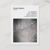 Vierkante foto (v3) - Waterdruppels op glas 02 Visitekaartje (Achterkant)