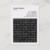 Vierkante foto (v3) - willekeurige nummers 02 visitekaartje (Achterkant)