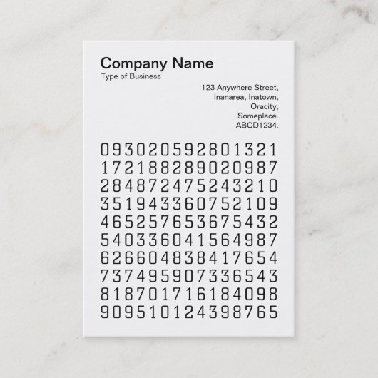 Vierkante foto (v3) - Willekeurige nummers Visitekaartje (Voorkant)