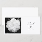 Vierkante foto - White Camellia Bedankkaart (Voorkant / Achterkant)