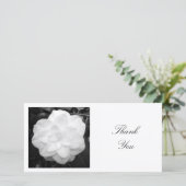 Vierkante foto - White Camellia Bedankkaart (Staand voorkant)