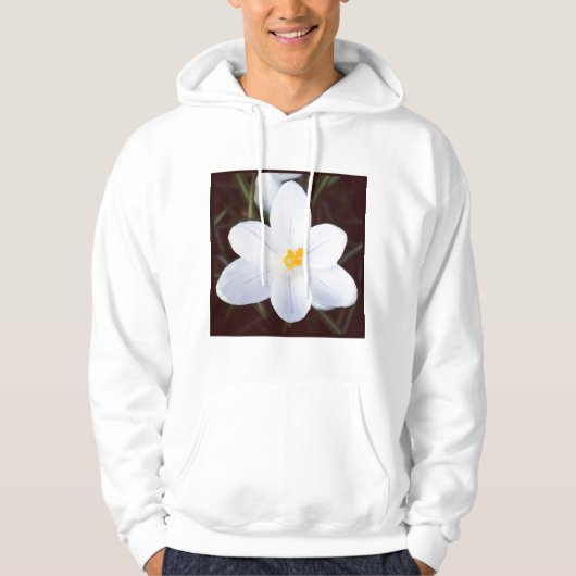 Vierkante foto - White Crocus Hoodie (Voorkant)