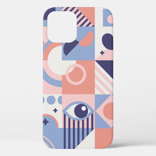 Vierkante geometrische vormen Achtergrond. estheti Case-Mate iPhone Case (Achterkant)