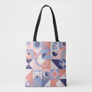 Vierkante geometrische vormen Achtergrond. estheti Tote Bag