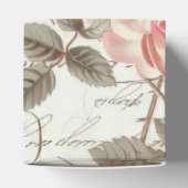Vierkante geschenkdoos – Roze Rozen Design Bedankdoosjes (Bovenkant)