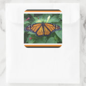 Vierkante Glanzende Stickers, Monarchstijl #3b Vierkante Sticker (Tas)