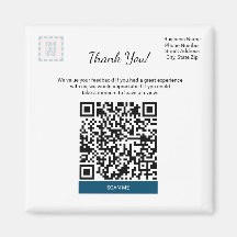 Vierkante Google Review magneet voor kleine bedrij