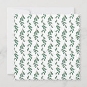 Vierkante Groene Mistletoe Vrolijk getrouwd Kerstm Bedankkaart (Achterkant)