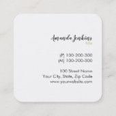 vierkante groene stip vierkante visitekaartje (Achterkant)